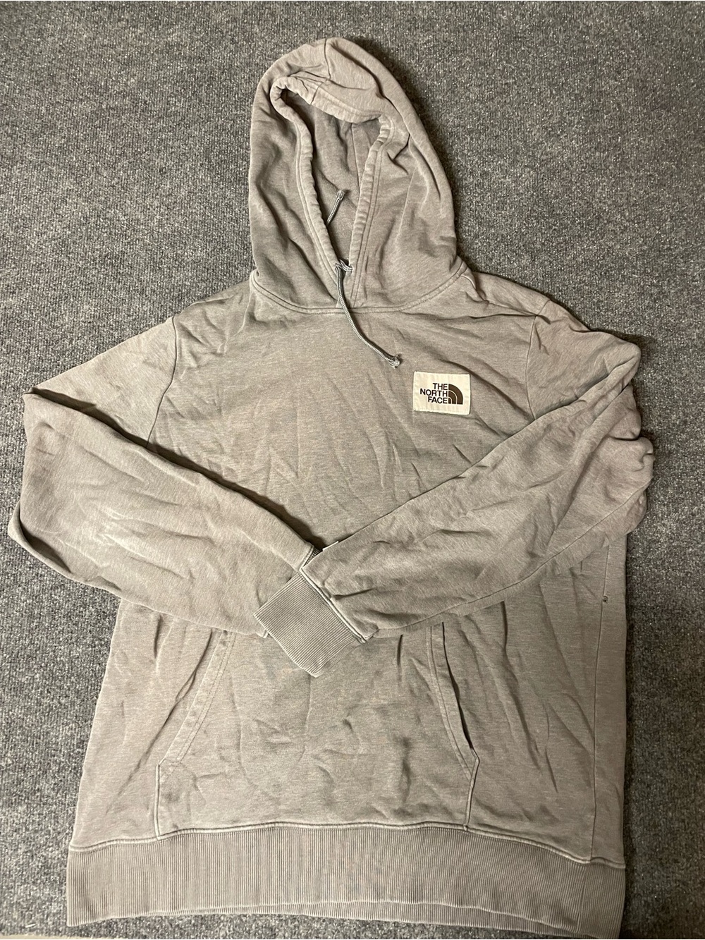 The North Face Heather Gray Hooded Pullover Sweatshirt